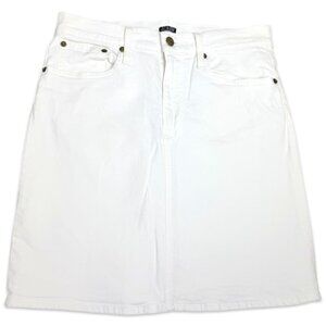 J.Crew White Denim Mini Skirt Size 28 Classic Summer Preppy